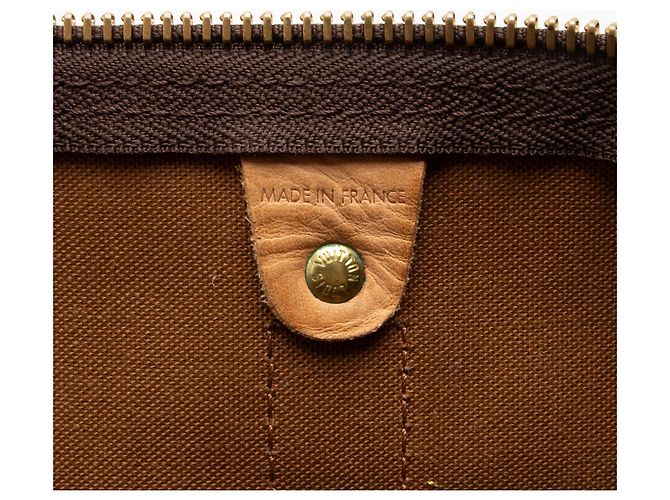 Louis Vuitton Vintage Monogram Canvas Keepall Bandouliere 50 Duffle Marrone - vista 9