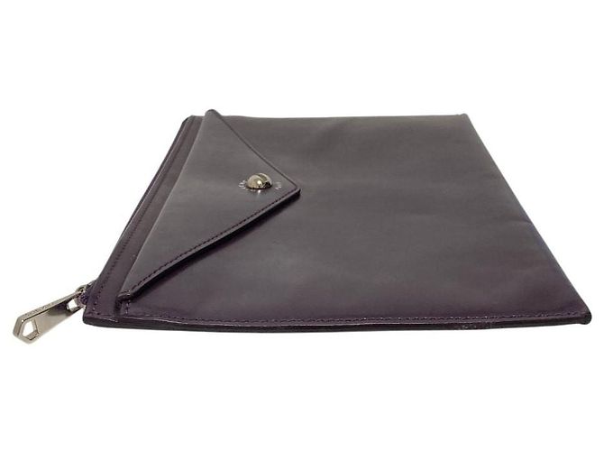 Givenchy Leder-Kuvert-Clutch Lila - Ansicht 3