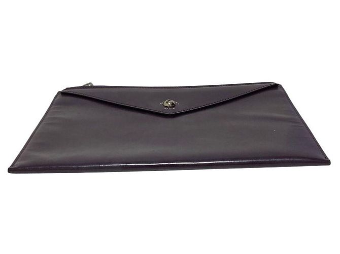Givenchy Leder-Kuvert-Clutch Lila - Ansicht 4