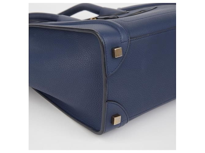 Céline Borsa Micro Tote Luggage Blu - vista 10