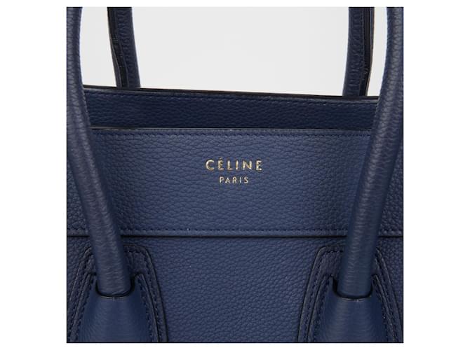 Céline Borsa Micro Tote Luggage Blu - vista 3
