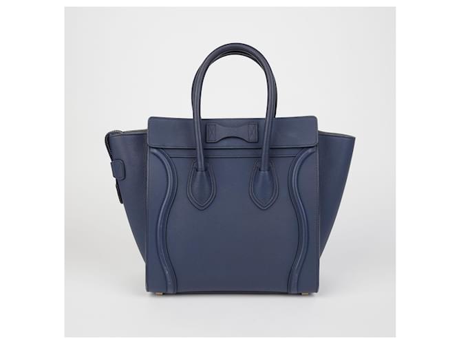 Céline Borsa Micro Tote Luggage Blu - vista 4