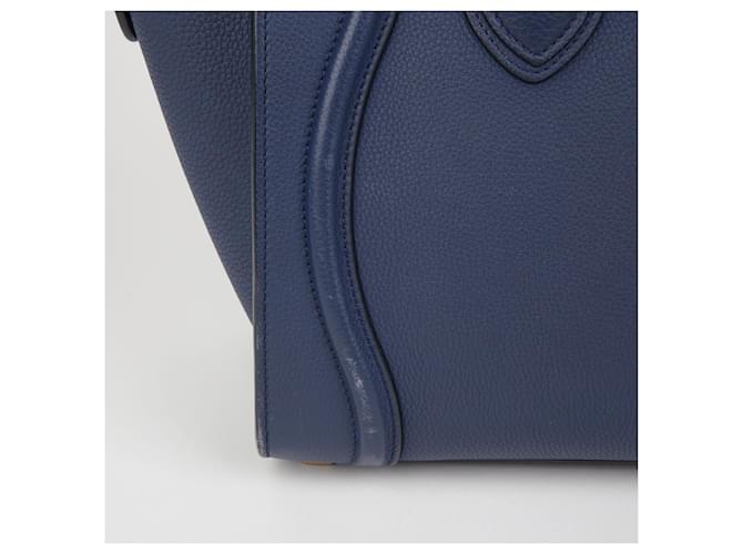 Céline Borsa Micro Tote Luggage Blu - vista 5