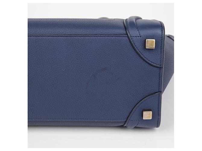 Céline Borsa Micro Tote Luggage Blu - vista 9