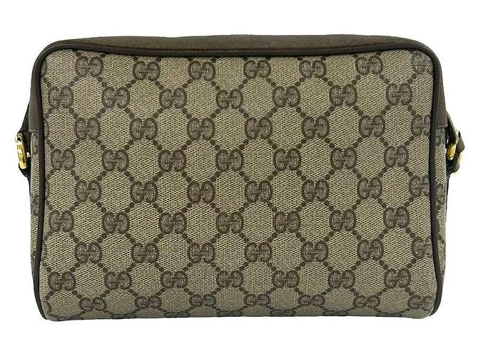 Borsa a tracolla in pelle Gucci GG Marrone - vista 3