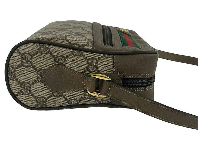 Borsa a tracolla in pelle Gucci GG Marrone - vista 6