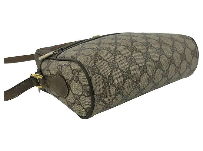 Borsa a tracolla in pelle Gucci GG Marrone - vista 7