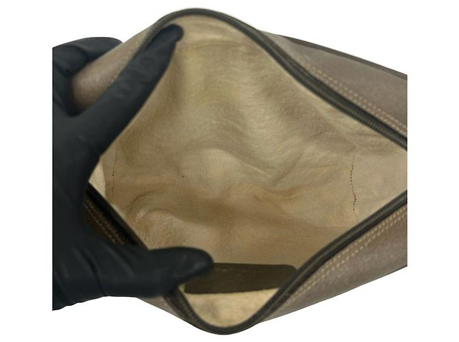 Borsa a tracolla in pelle Gucci GG Marrone - vista 9