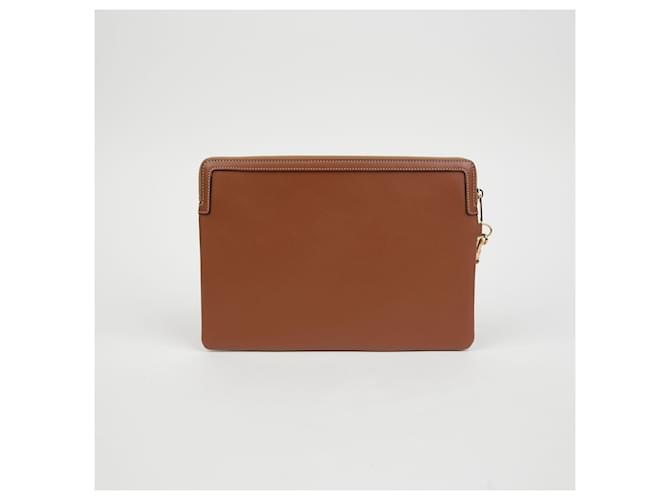 Céline Pochette con tracolla piccola Logo Marrone - vista 3
