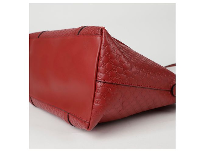 Gucci Borsa a spalla tote Micro Shima Rosso - vista 10