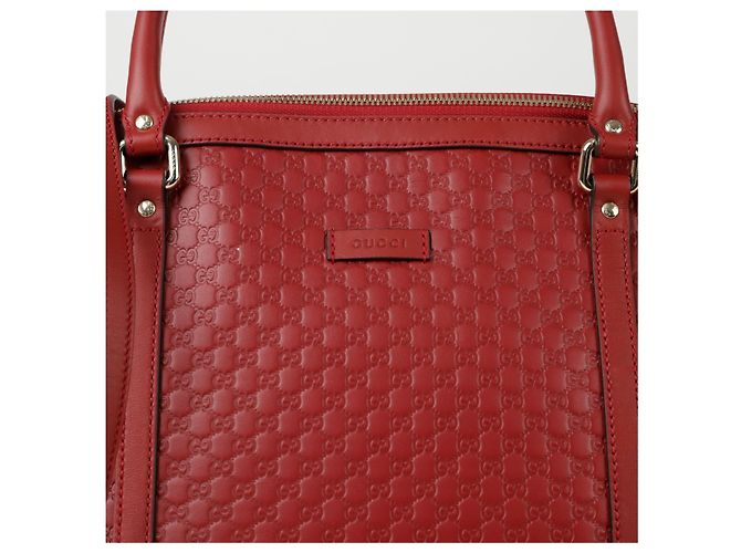 Gucci Borsa a spalla tote Micro Shima Rosso - vista 2