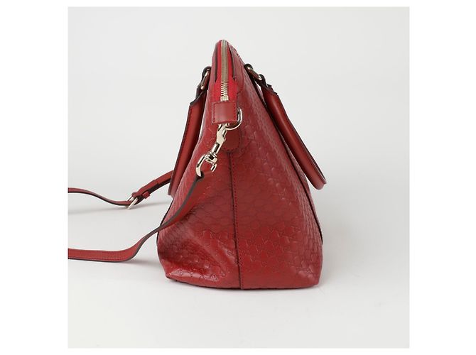 Gucci Borsa a spalla tote Micro Shima Rosso - vista 6