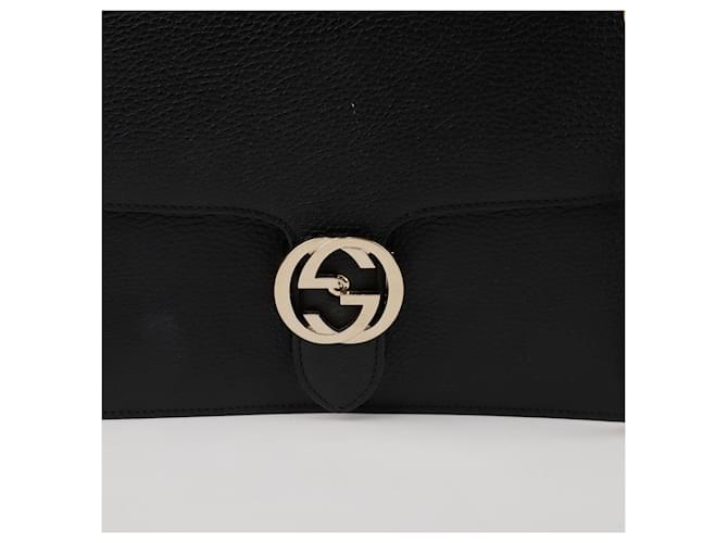 Gucci Borsa a tracolla media Interlocking Nero - vista 2