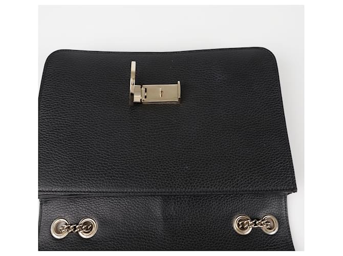 Gucci Borsa a tracolla media Interlocking Nero - vista 9