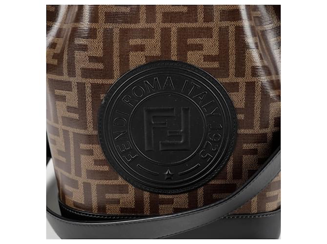 Fendi Borsa a secchiello Montrezo Small a tracolla e spalla Marrone - vista 2
