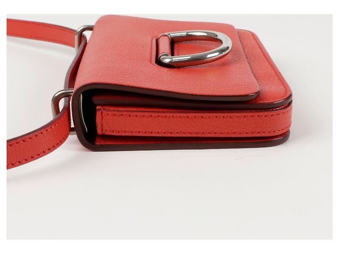 Burberry Borsa a tracolla mini con anello a D Rosso - vista 5