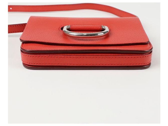 Burberry Borsa a tracolla mini con anello a D Rosso - vista 6