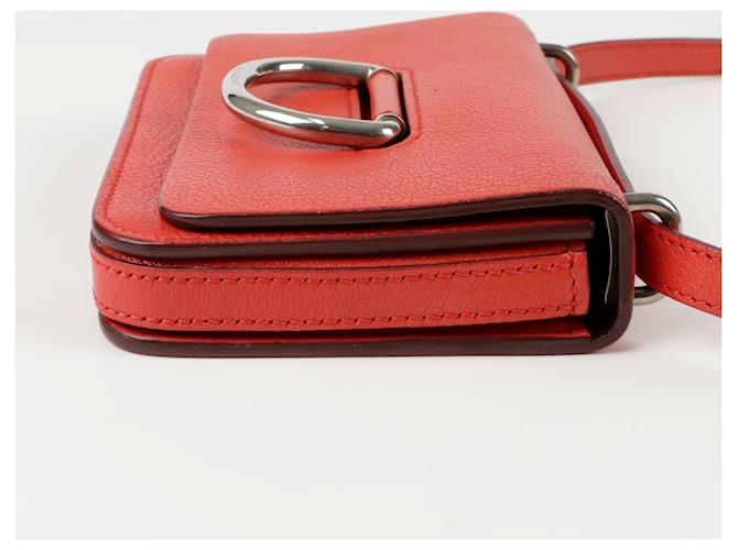 Burberry Borsa a tracolla mini con anello a D Rosso - vista 7