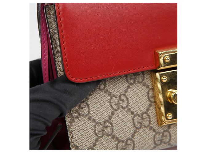 Gucci Picca borsa a tracolla con catena Rosso - vista 4