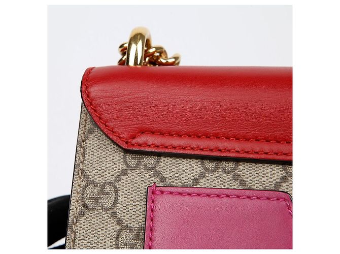 Gucci Picca borsa a tracolla con catena Rosso - vista 8