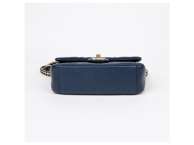 Chanel Borsa a tracolla e spalla Soul Flap in pelle Caviar con catena Blu - vista 7