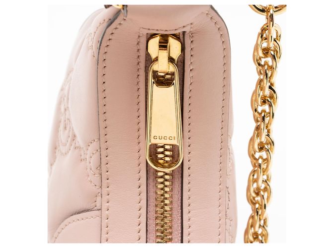 Gucci Jumbo GG gesteppte Leder Small Hobo-Tasche Pink - Ansicht 10