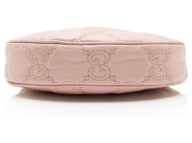 Gucci Jumbo GG gesteppte Leder Small Hobo-Tasche Pink - Ansicht 4