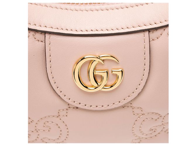 Gucci Jumbo GG gesteppte Leder Small Hobo-Tasche Pink - Ansicht 9