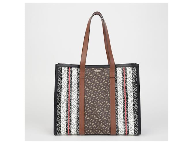 Burberry Borsa a tracolla Monogram Stripe Marrone - vista 2
