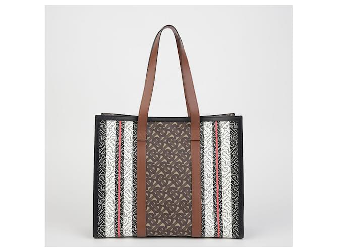 Burberry Borsa a tracolla Monogram Stripe Marrone - vista 4
