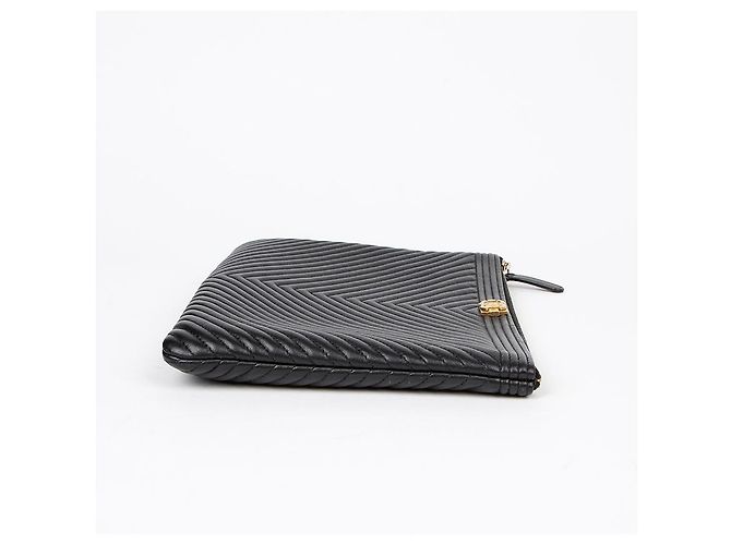 Chanel Chevron Boy New Medium Clutch Schwarz - Ansicht 5