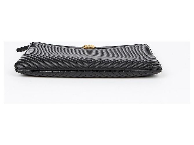 Chanel Chevron Boy New Medium Clutch Schwarz - Ansicht 6