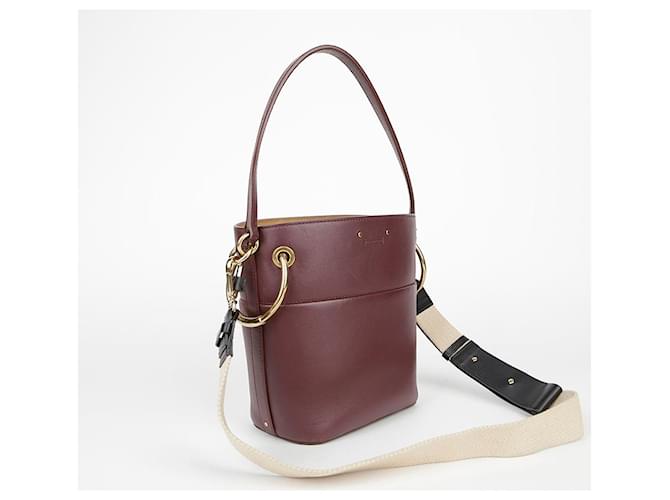Chloé Borsa a secchiello Roy in pelle bordeaux Rosso - vista 2