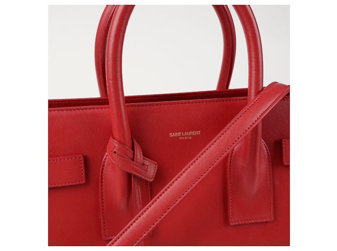 Saint Laurent Bolso tote pequeño de hombro Roja - vista 2