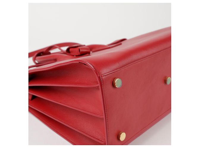 Saint Laurent Bolso tote pequeño de hombro Roja - vista 9