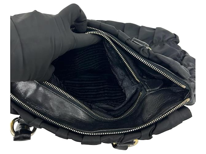 Borsa 2way Prada in nylon e pelle Nero - vista 10