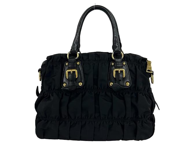 Borsa 2way Prada in nylon e pelle Nero - vista 3
