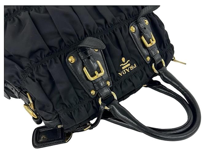Borsa 2way Prada in nylon e pelle Nero - vista 4