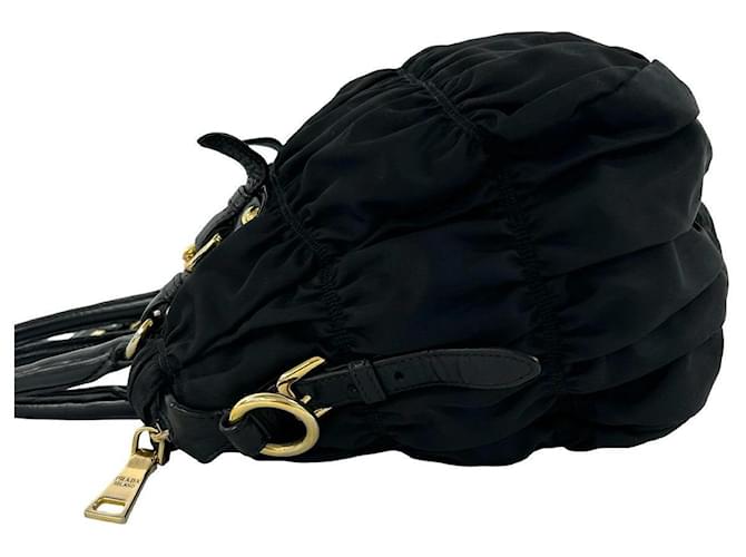 Borsa 2way Prada in nylon e pelle Nero - vista 5