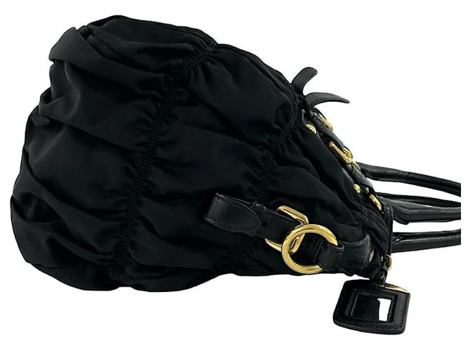 Borsa 2way Prada in nylon e pelle Nero - vista 6
