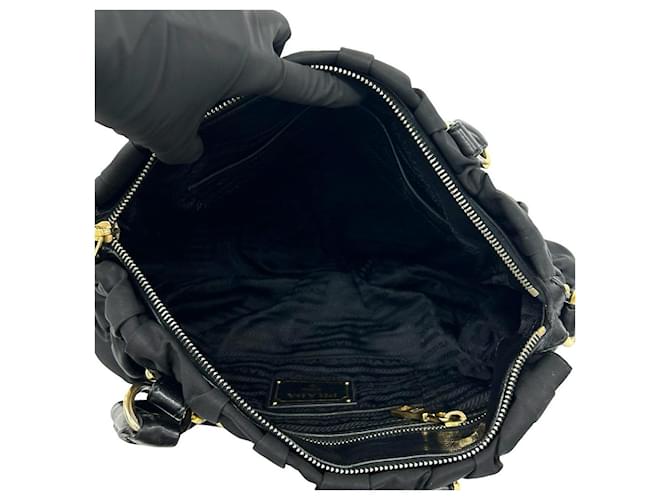 Borsa 2way Prada in nylon e pelle Nero - vista 9
