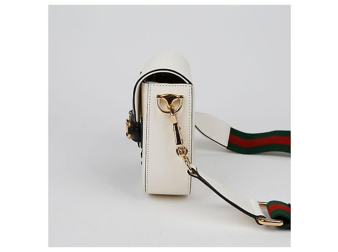 Gucci Borsa a tracolla mini Horsebit Bianco - vista 5