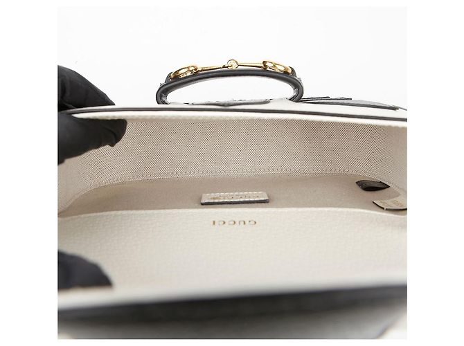 Gucci Borsa a tracolla mini Horsebit Bianco - vista 8
