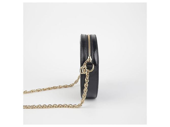 Gucci Borsa a tracolla rotonda Ophidia Nero - vista 3