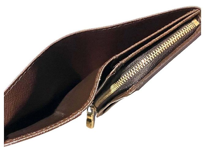 Louis Vuitton Portefeuille Portemonnaie Billets Tresor Damier Wallet Marrone - vista 4