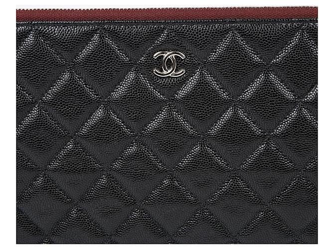Chanel Clutch Caviar Classic Large Nero - vista 3