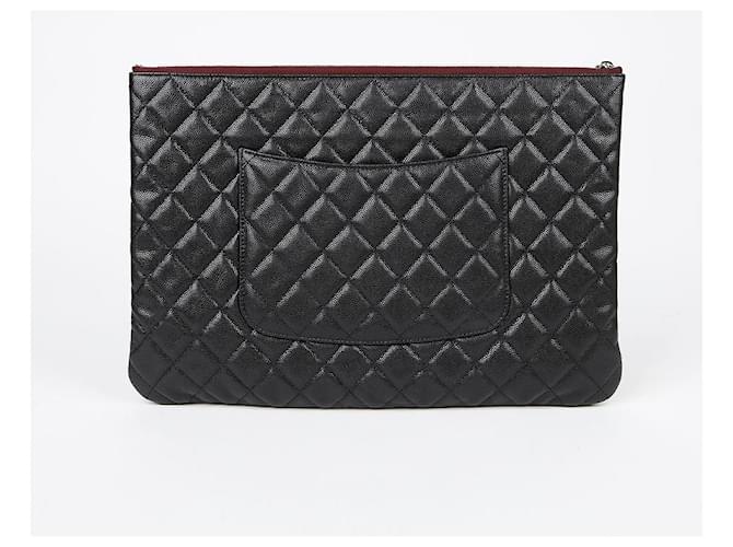 Chanel Clutch Caviar Classic Large Nero - vista 4