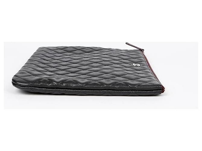 Chanel Clutch Caviar Classic Large Nero - vista 5