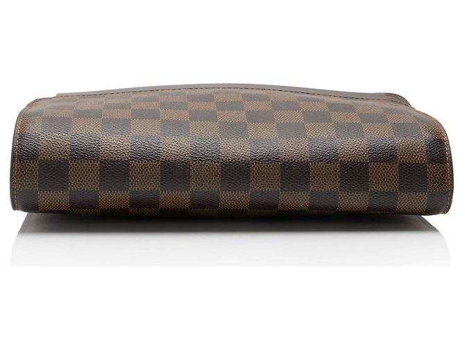 Clutch Louis Vuitton Damier Ebene Saint Louis Marrone - vista 4