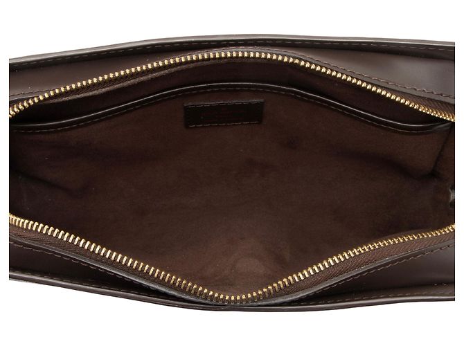 Clutch Louis Vuitton Damier Ebene Saint Louis Marrone - vista 7